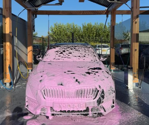 Car with foam in woody